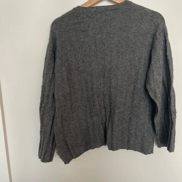Zara Channel Sweater Heathered Gray - Picture 6 of 8